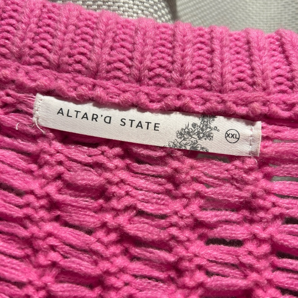 Altar'd State Vibrant Pink Knit Top - Picture 4 of 4